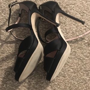 Kate Spade black satin high heels